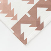 Moderne roos gouden meetkundige kerstbomen fleece deken (Hoek)