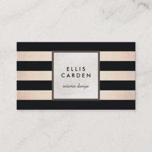 Moderne  Roos gouden strepen Visitekaartje