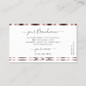 Moderne Roos gouden witte mousserende diamanten Vo Visitekaartje (Achterkant)