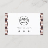 Moderne Roos gouden witte mousserende diamanten Vo Visitekaartje (Voorkant)