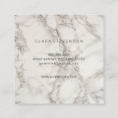 Moderne roos goudglitter en marmer bruiloft planne vierkante visitekaartje (Achterkant)