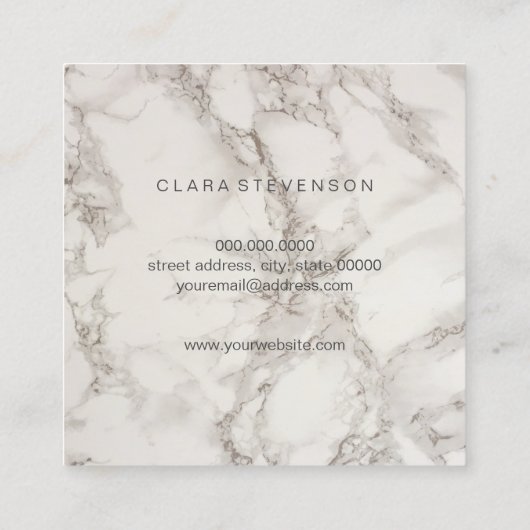 Moderne roos goudglitter en marmer bruiloft planne vierkante visitekaartje (Achterkant)