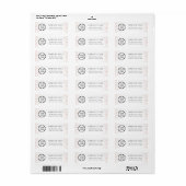 Moderne roos goudglitter logo retournering label (Full Sheet)