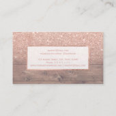 Moderne roos goudglitter ombre make-up visitekaartje (Achterkant)