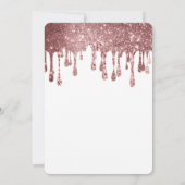 Moderne roos goudkleurige miniatuurfoto-afstuderen kaart (Achterkant)