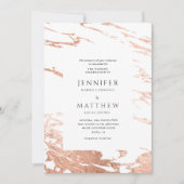 moderne roos goudmarmerwedstrijd kaart (Voorkant)