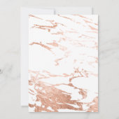 moderne roos goudmarmerwedstrijd kaart (Achterkant)