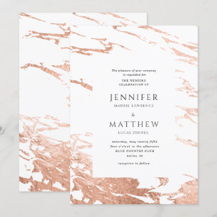 moderne roos goudmarmerwedstrijd kaart