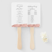 Moderne Roos goudpenseelbruiloft Handwaaier (Voorkant en achterkant)