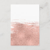 Moderne Roos goudpenseelbruiloft Kaart details (Achterkant)