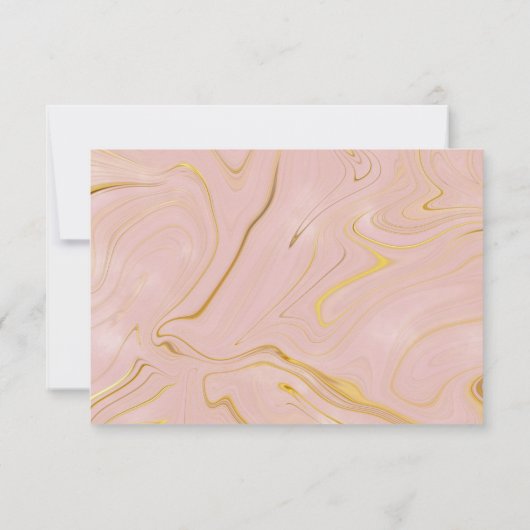 Moderne Roos marmer Vrijgezellenfeest Hartelijk da Bedankkaart (Achterkant)