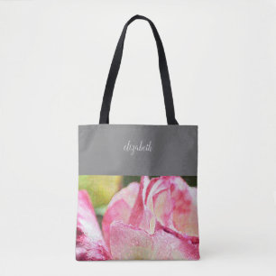 Moderne Roos monogrammen Tote Bag