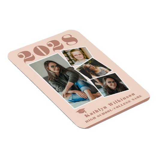 Moderne Roos Roze Afstuderen van het Manuscript Co Magneet (Rechterzijde)