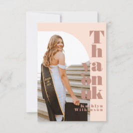 Moderne Roos Roze Arch Foto AFSTUDEERDER Hartelijk Kaart