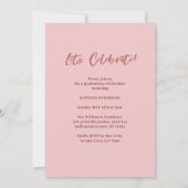 Moderne Roos Roze Arch Multi Photo Afstudeerder Kaart (Achterkant)