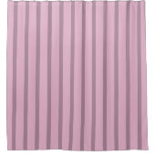 Moderne Roos Roze en Mauve Striped Douchegordijn (Voorkant)