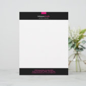 Moderne Roos roze kleuren persoonlijke artikelen Custom Briefhoofd (Staand voorkant)