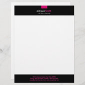 Moderne Roos roze kleuren persoonlijke artikelen Custom Briefhoofd (Voorkant / Achterkant)