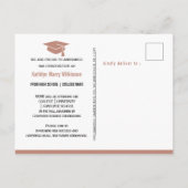 Moderne Roos roze pleister - minimalistisch fotoAf Aankondigingskaart (Achterkant)