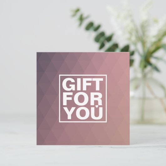 Moderne Roos Square Cadeaubon