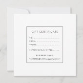 Moderne Roos Square Cadeaubon (Achterkant)