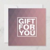 Moderne Roos Square Cadeaubon (Voorkant)