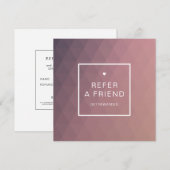 Moderne Roos Square Verwijs een vriend (Voorkant / Achterkant)