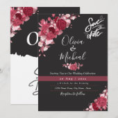 Moderne roos van Bourgogne ruby Kaart (Voorkant / Achterkant)