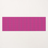 Moderne Roos Violet en zwarte Stippen Yogamat (Achterkant (horizontaal))
