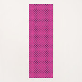 Moderne Roos Violet en zwarte Stippen Yogamat (Voorkant)