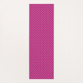 Moderne Roos Violet en zwarte Stippen Yogamat (Achterkant)