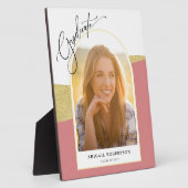 Moderne Roos voor foto's in Arching & Gold Afstude Fotoplaat (Zijkant)