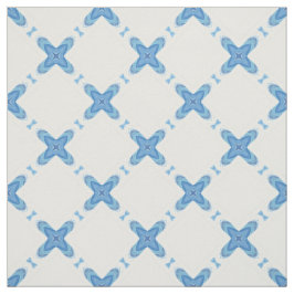 Moderne rooster blauw wit kleurig patroon stof