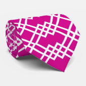 Moderne roosterroosterroze en witroosters stropdas (Opgerold)