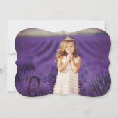 Moderne Rosary First Heilige Communie Foto Religio Kaart (Achterkant)