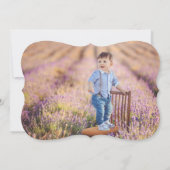 Moderne Rosary First Heilige Communie Foto Religio Kaart (Achterkant)