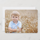 Moderne Rosary First Heilige Communie Foto Religio Kaart (Achterkant)