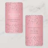 Moderne Rose Goud Confetti Professionele Visitekaartje (Voorkant / Achterkant)