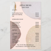 Moderne Rosegold Glitter Flyer (Achterkant)
