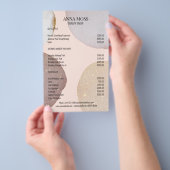 Moderne Rosegold Glitter Flyer (Hand)