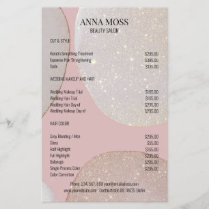 Moderne Rosegold Glitter Flyer