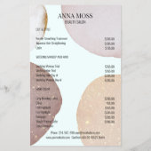 Moderne Rosegold Glitter Flyer (Achterkant)