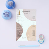 Moderne Rosegold Glitter Flyer (Enkel)