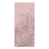 Moderne Rosegold Glitter Salon Prijslijst Reclamekaart (Achterkant)