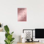 Moderne Rosegold (nabootsing) Prijslijst Poster (Thuiskantoor)
