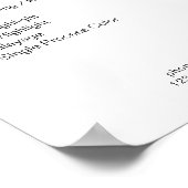 Moderne Rosegoud Diamanten Prijslijst Poster (Hoek)