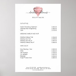 Moderne Rosegoud Diamanten Prijslijst Poster