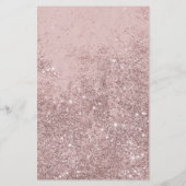 Moderne Rosegoud Glitter Salon Prijslijst Flyer (Achterkant)