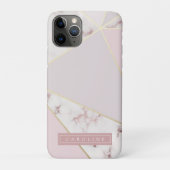 Moderne Rosy Gold Marble-telefoontas Case-Mate iPhone Case (Achterkant)