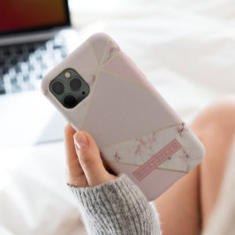 Moderne Rosy Gold Marble-telefoontas Case-Mate iPhone Case